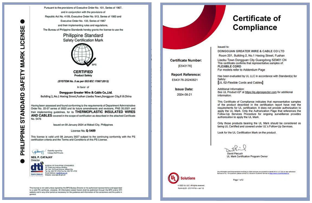 PV07AC-F solar cable certification PV07AC-F solar cable certification