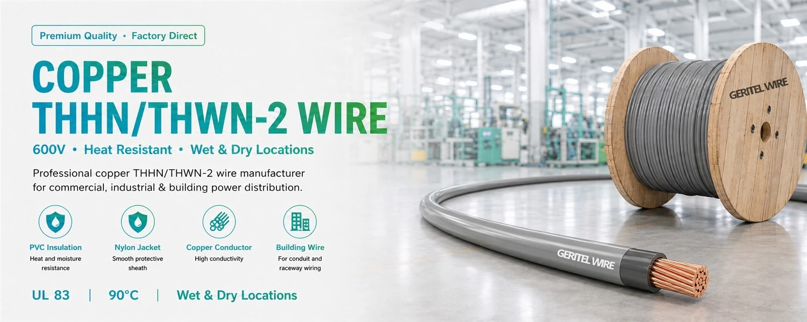 UL approved THHN THWN-2 Copper Wire UL approved THHN THWN-2 Copper Wire